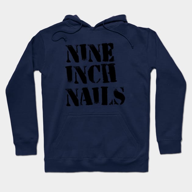 NIN inch nails classic black Hoodie by japan typo art